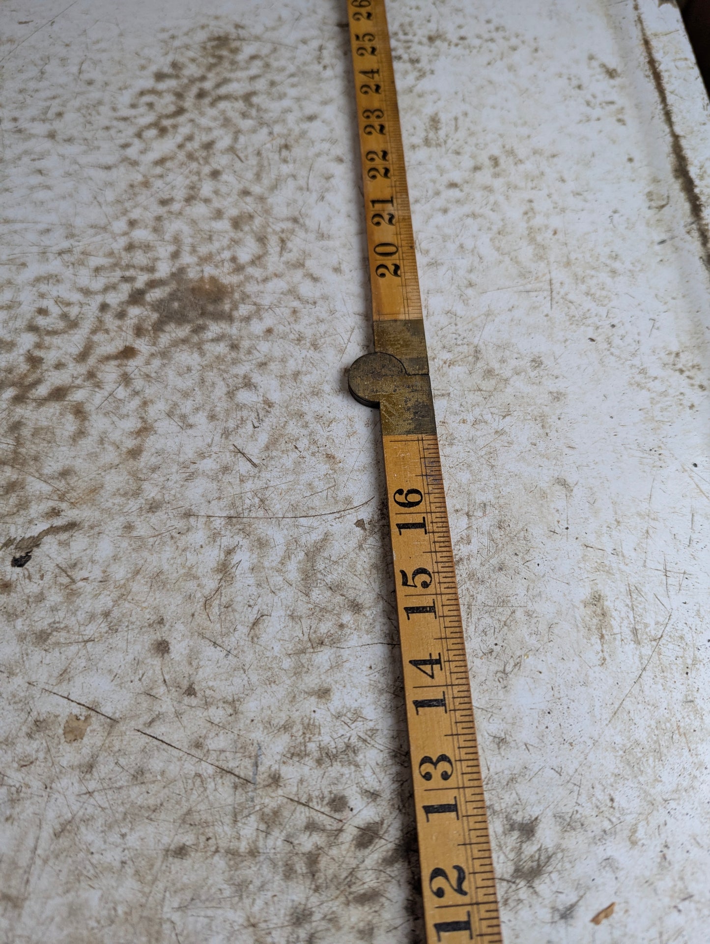 Vintage Made in Holland Warranted Boxwood and Brass 3' Folding Ruler