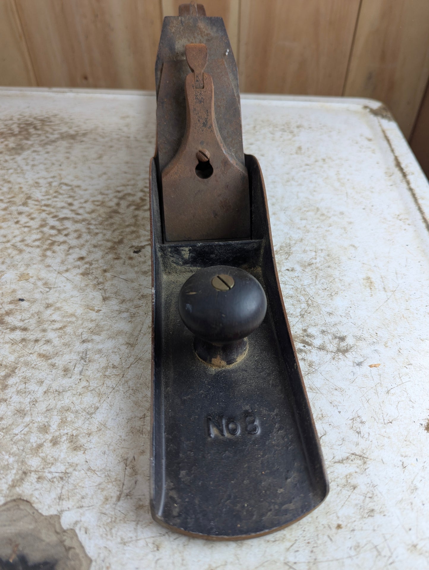 Antique Stanley Bailey No. 8 Jointer Plane Smooth Bottom