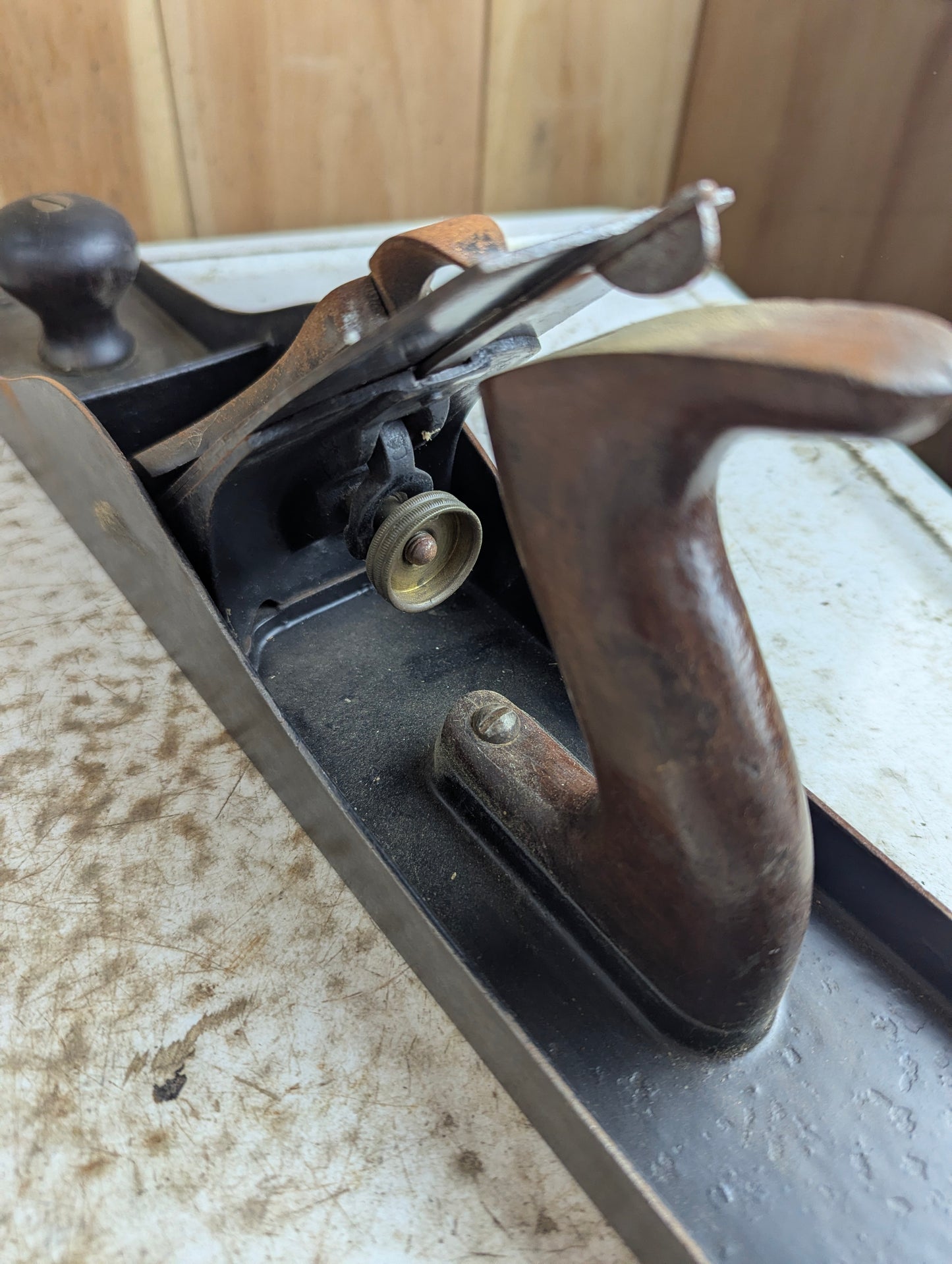 Antique Stanley Bailey No. 8 Jointer Plane Smooth Bottom
