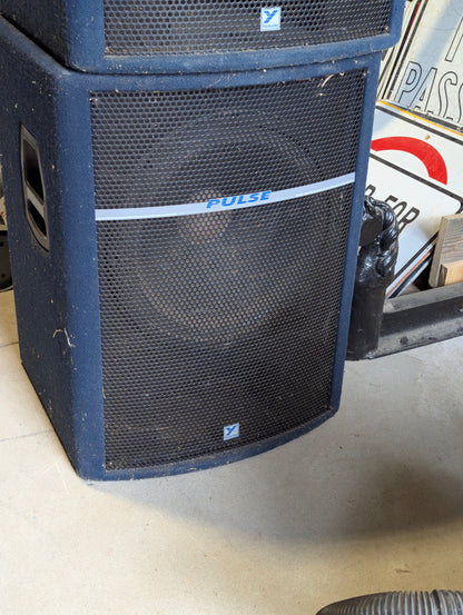Pair of Yorkville Pulse PS-18 Passive 300W 18" Professional Subwoofers - Testing and Working