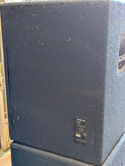 Pair of Yorkville Pulse PS-18 Passive 300W 18" Professional Subwoofers - Testing and Working