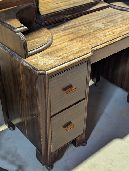 Vintage Vanity with Tall Mirror 41" x 19" x 68"