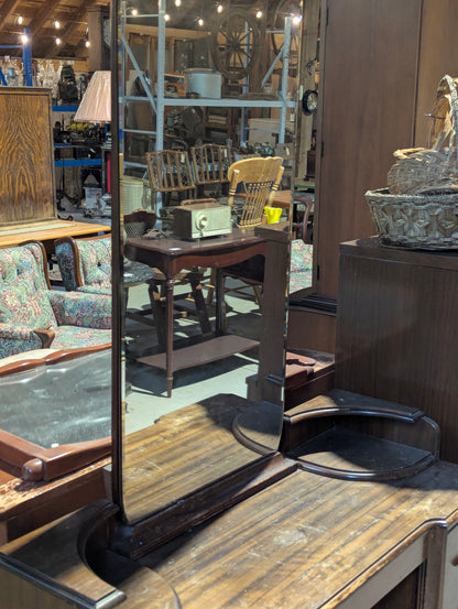Vintage Vanity with Tall Mirror 41" x 19" x 68"