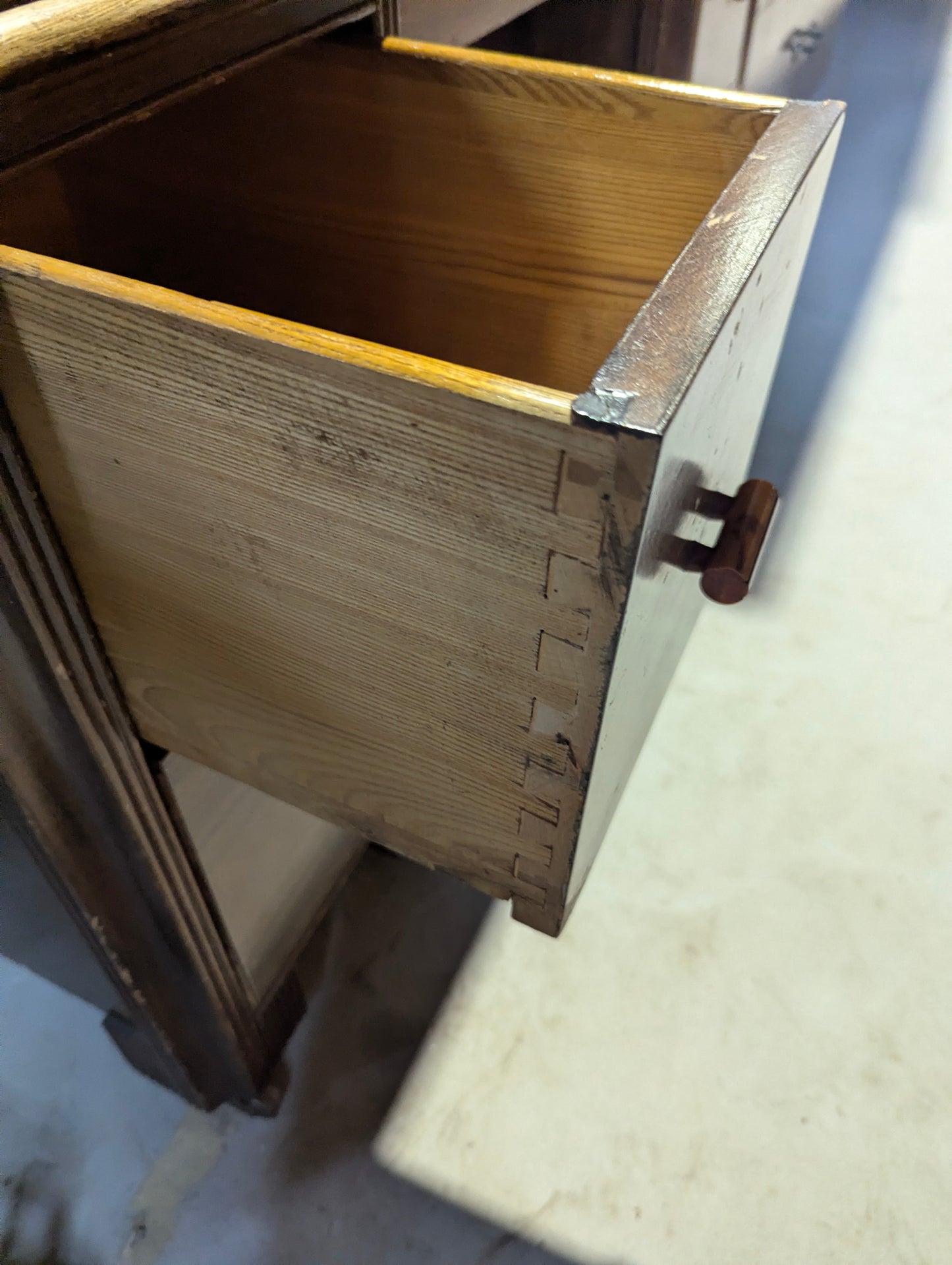 Vintage Vanity with Tall Mirror 41" x 19" x 68"