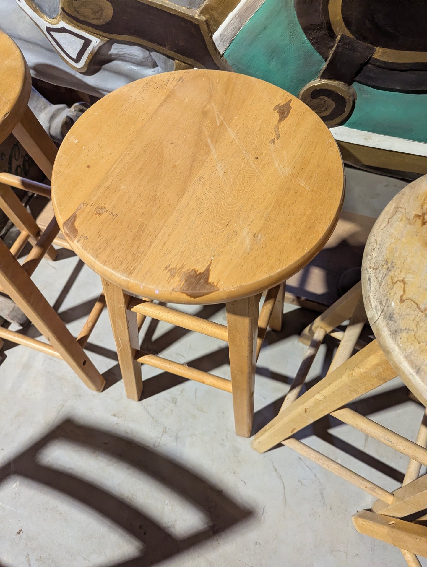 Wood Stool 30" Seat