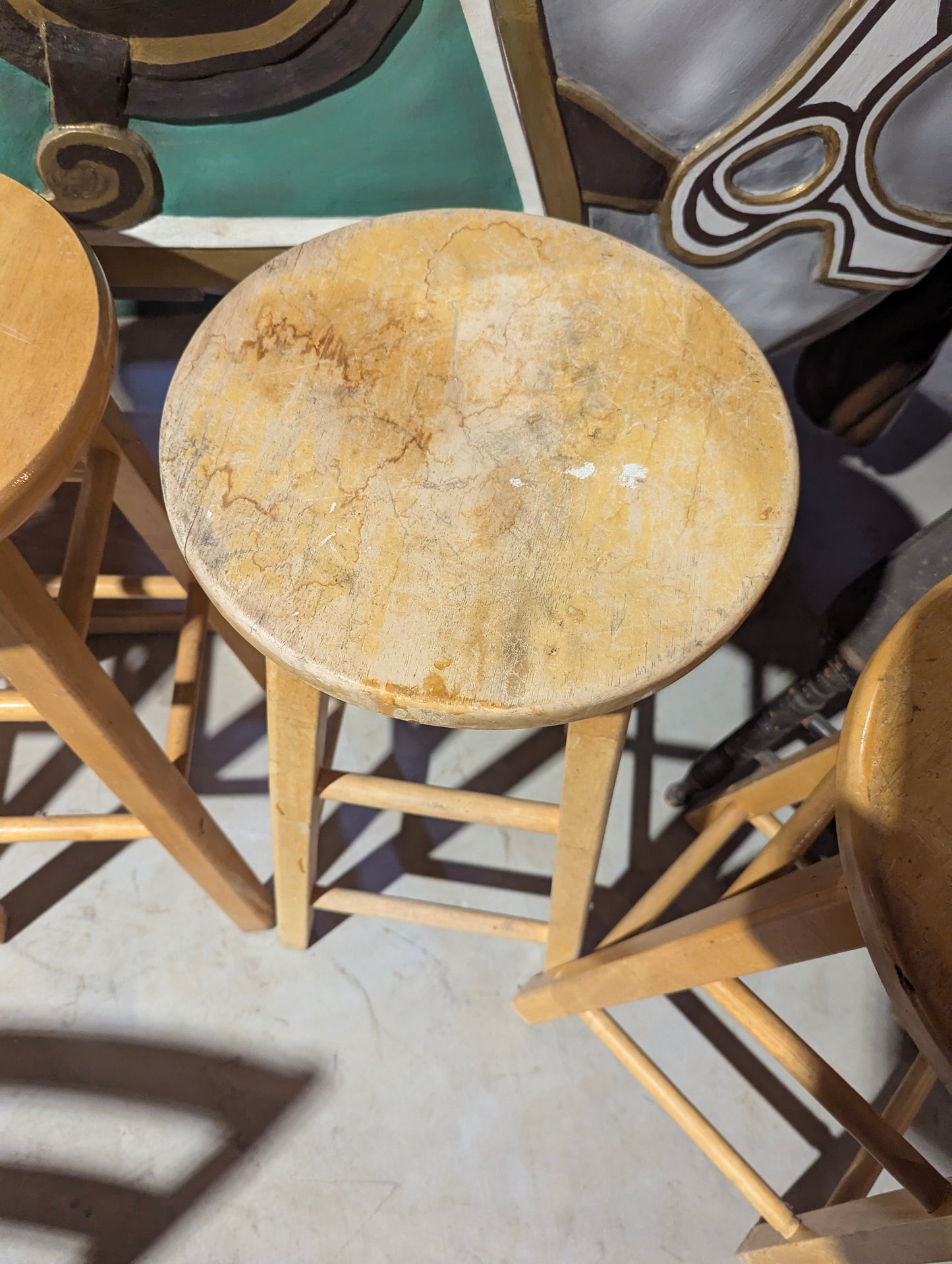 Wood Stool 30" Seat