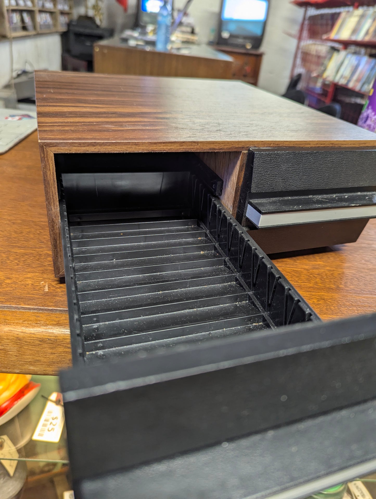 Vintage 2-Drawer Cassette Tape Storage Unit
