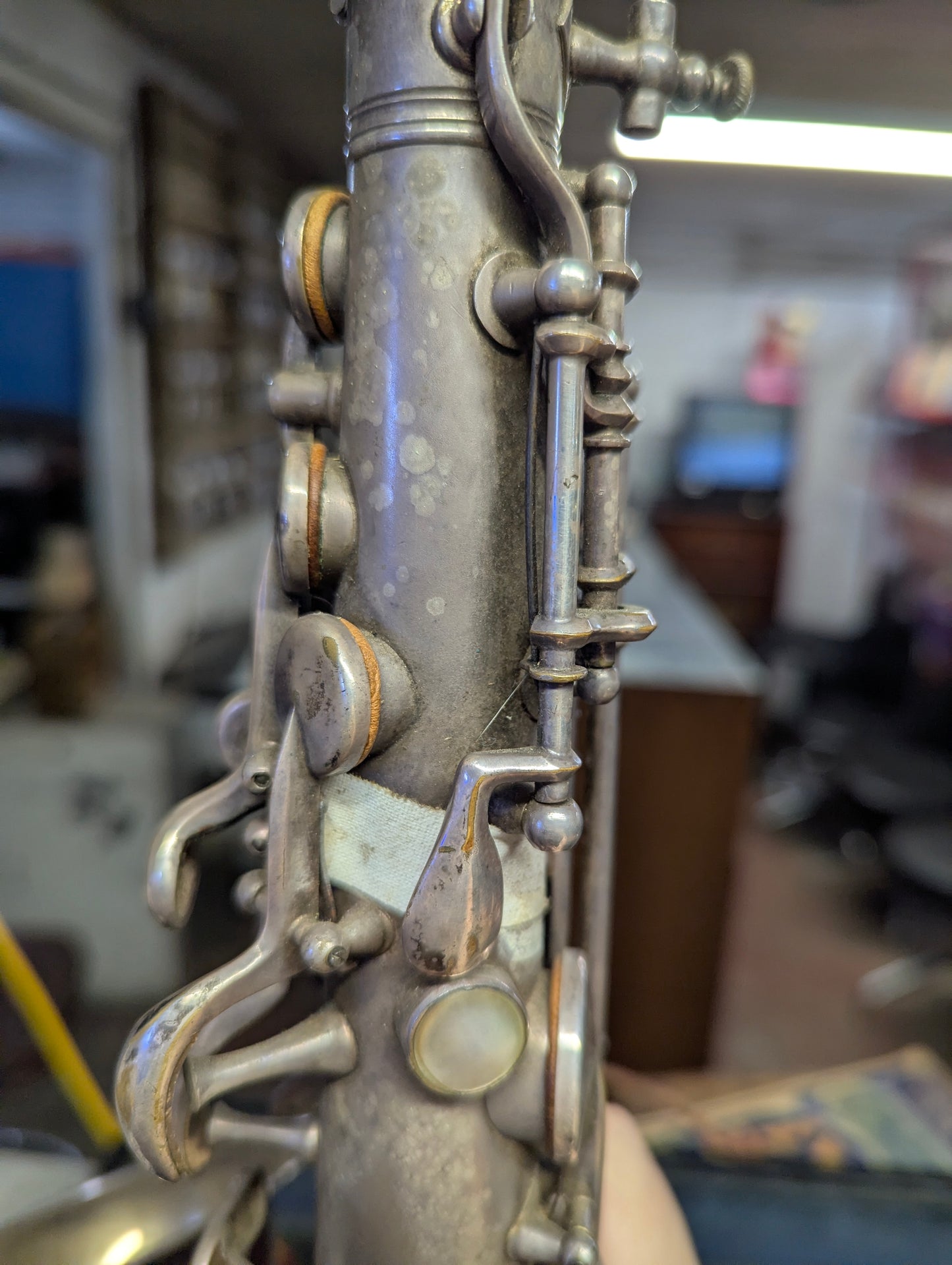 1930 King 'New Voll-True" Silver-plated Eb Alto Saxophone in Case with Selmer S80 F Mouthpiece and Cordier L'unic Reed Cutter