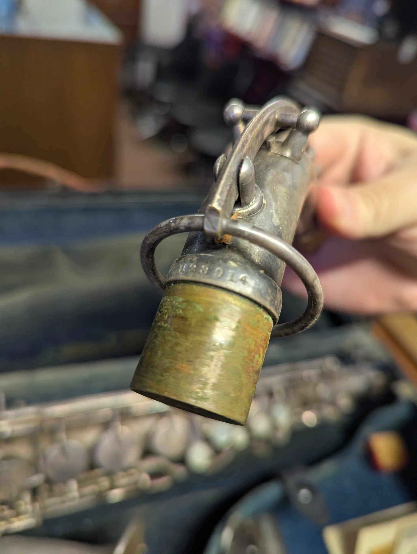 1930 King 'New Voll-True" Silver-plated Eb Alto Saxophone in Case with Selmer S80 F Mouthpiece and Cordier L'unic Reed Cutter