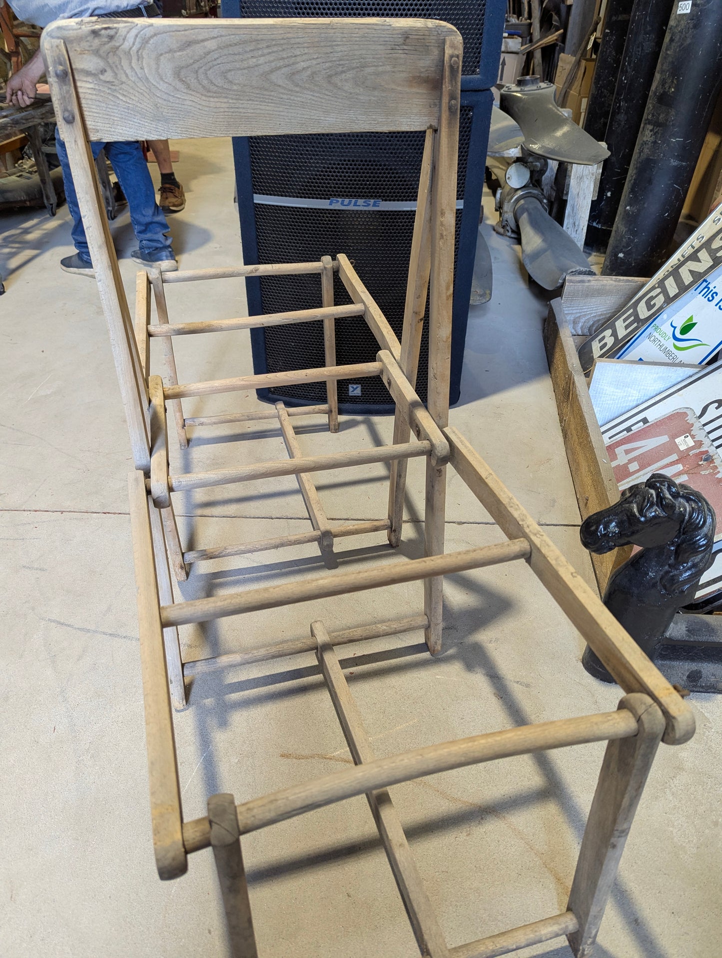 Antique Folding Washtub Stand