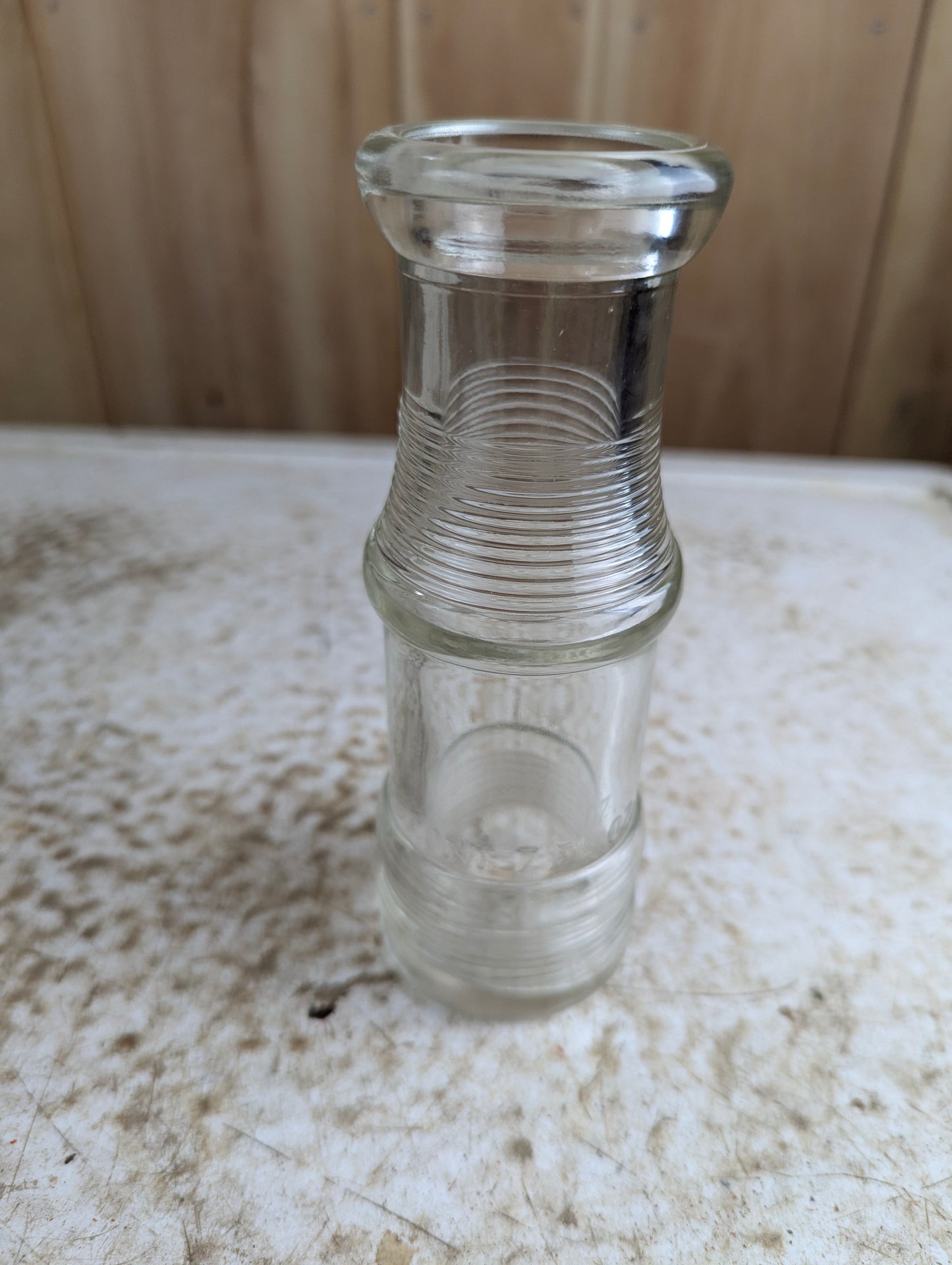 1940s/50s Dominion Glass 7-ounce Ribbed Milk Cream Bottle