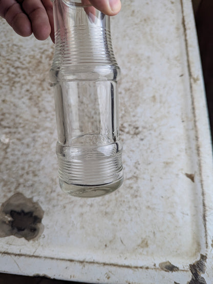 1940s/50s Dominion Glass 7-ounce Ribbed Milk Cream Bottle