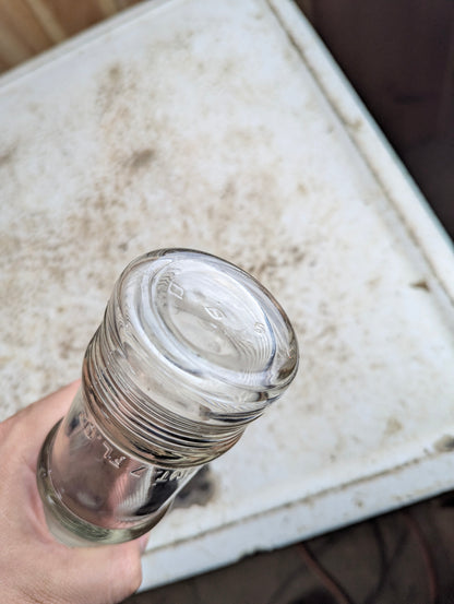 1940s/50s Dominion Glass 7-ounce Ribbed Milk Cream Bottle