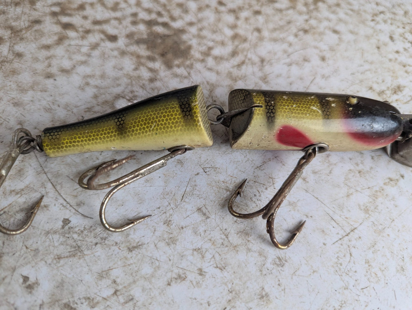 Vintage Creek Chub Pikie Minnow Lure with Glass Eyes and Perch Scale