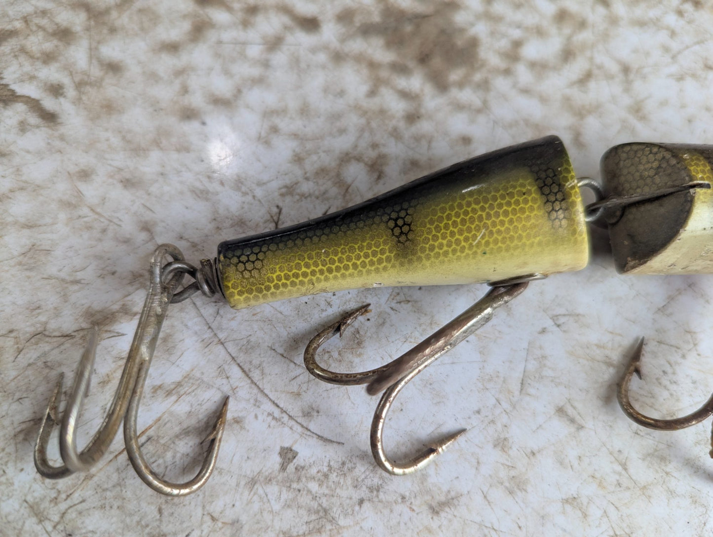 Vintage Creek Chub Pikie Minnow Lure with Glass Eyes and Perch Scale