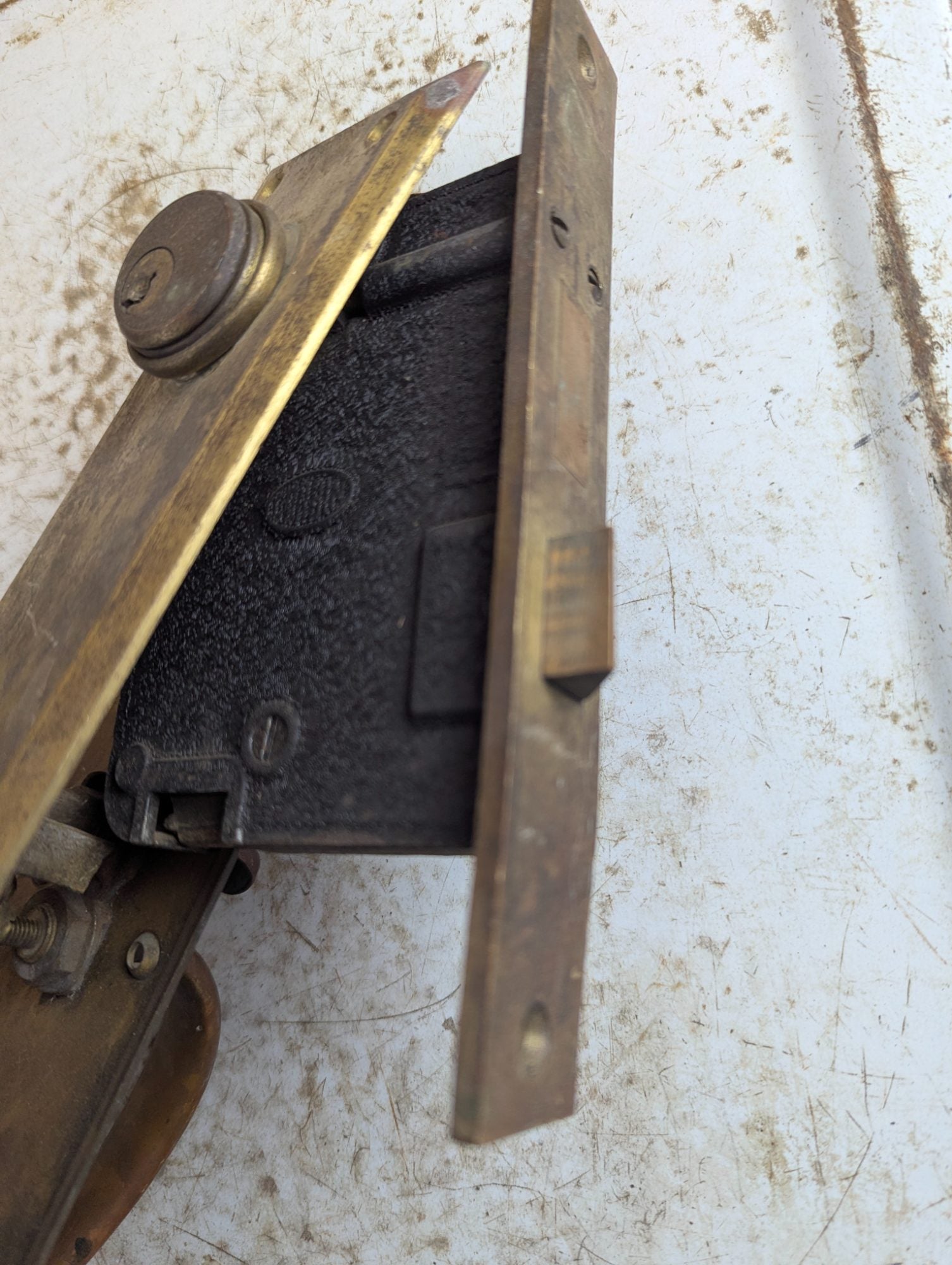 Vintage Sargent Brass Mortise Lock Set