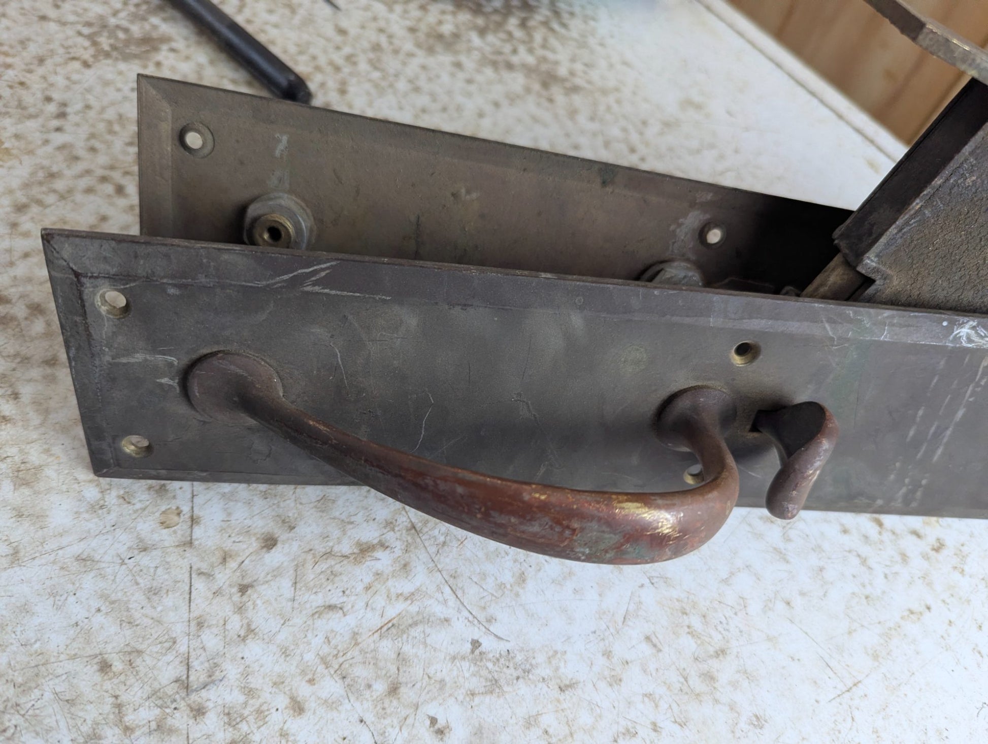 Vintage Sargent Brass Mortise Lock Set