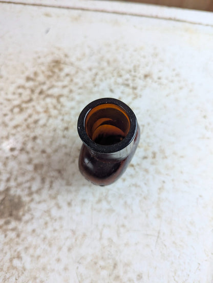 Vintage OXO 2oz Embossed Amber Glass Bottle