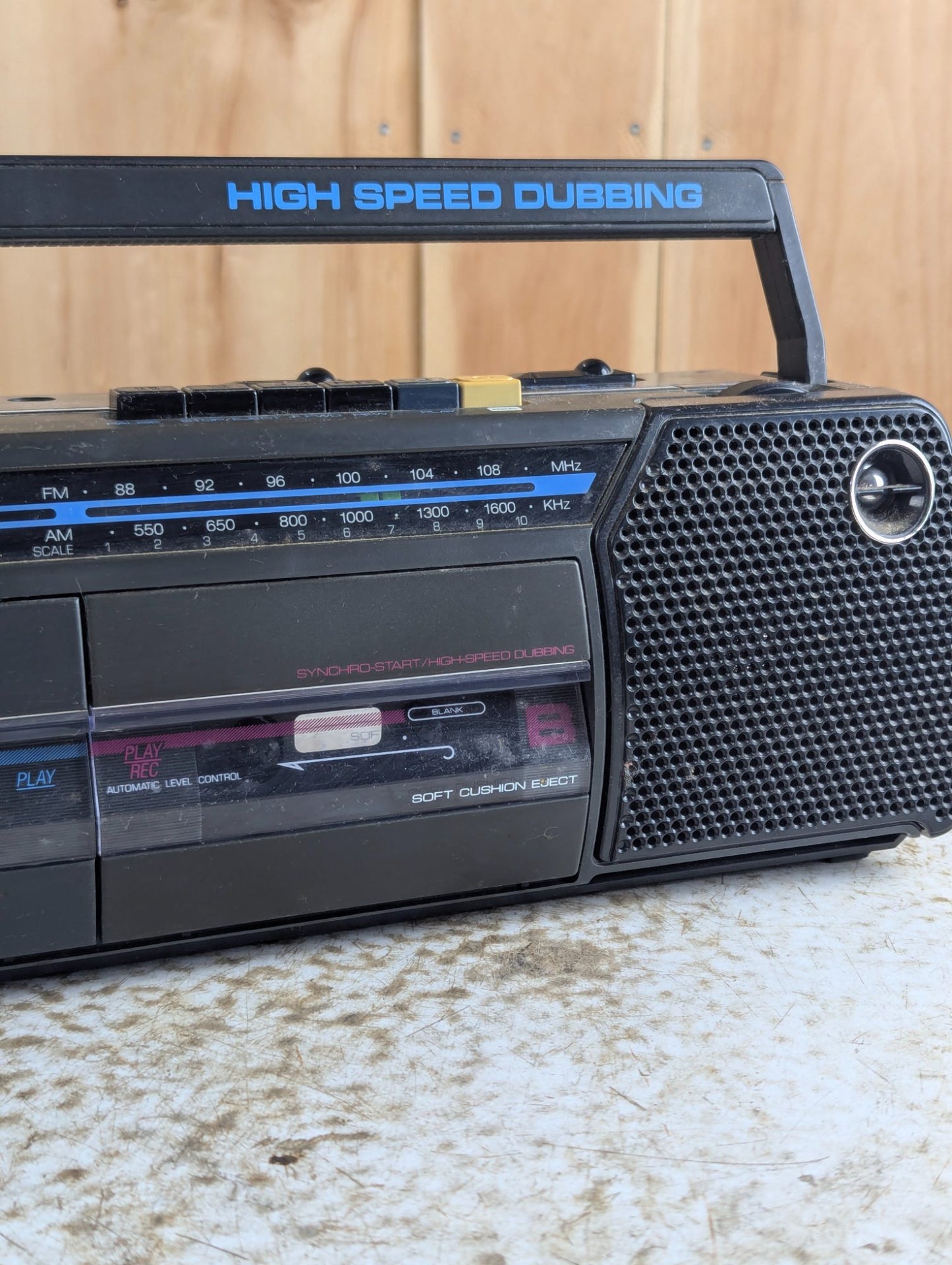 1980s General Electric AM/FM Stereo Dual Cassette Boombox Model 3-5632 - Tested Working