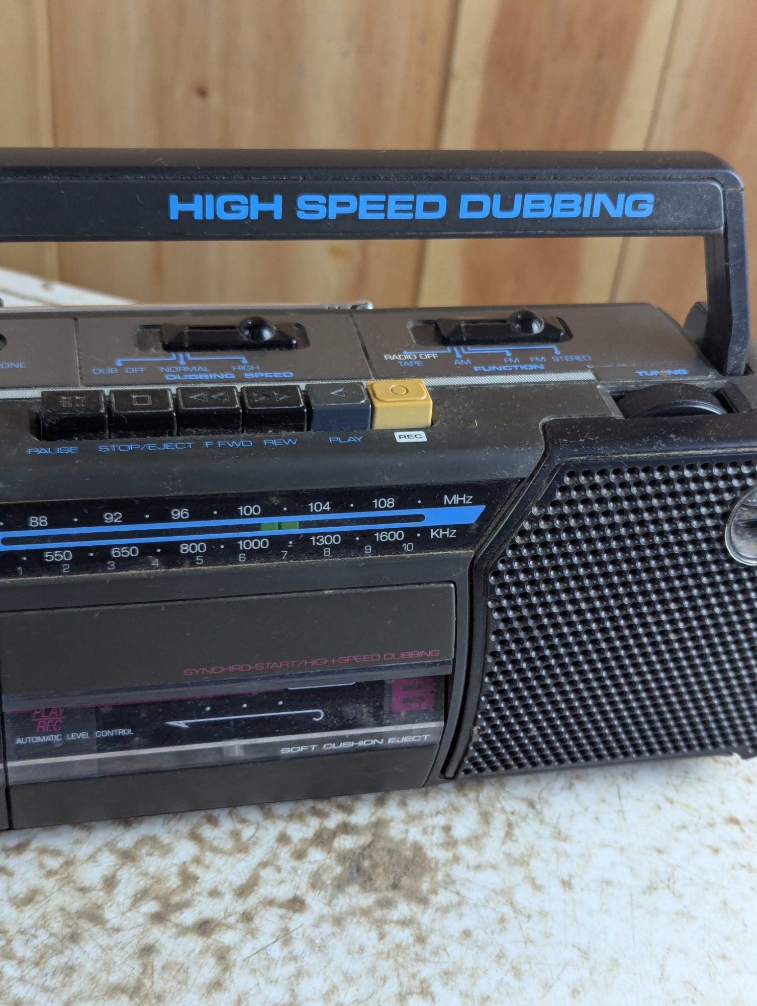 1980s General Electric AM/FM Stereo Dual Cassette Boombox Model 3-5632 - Tested Working