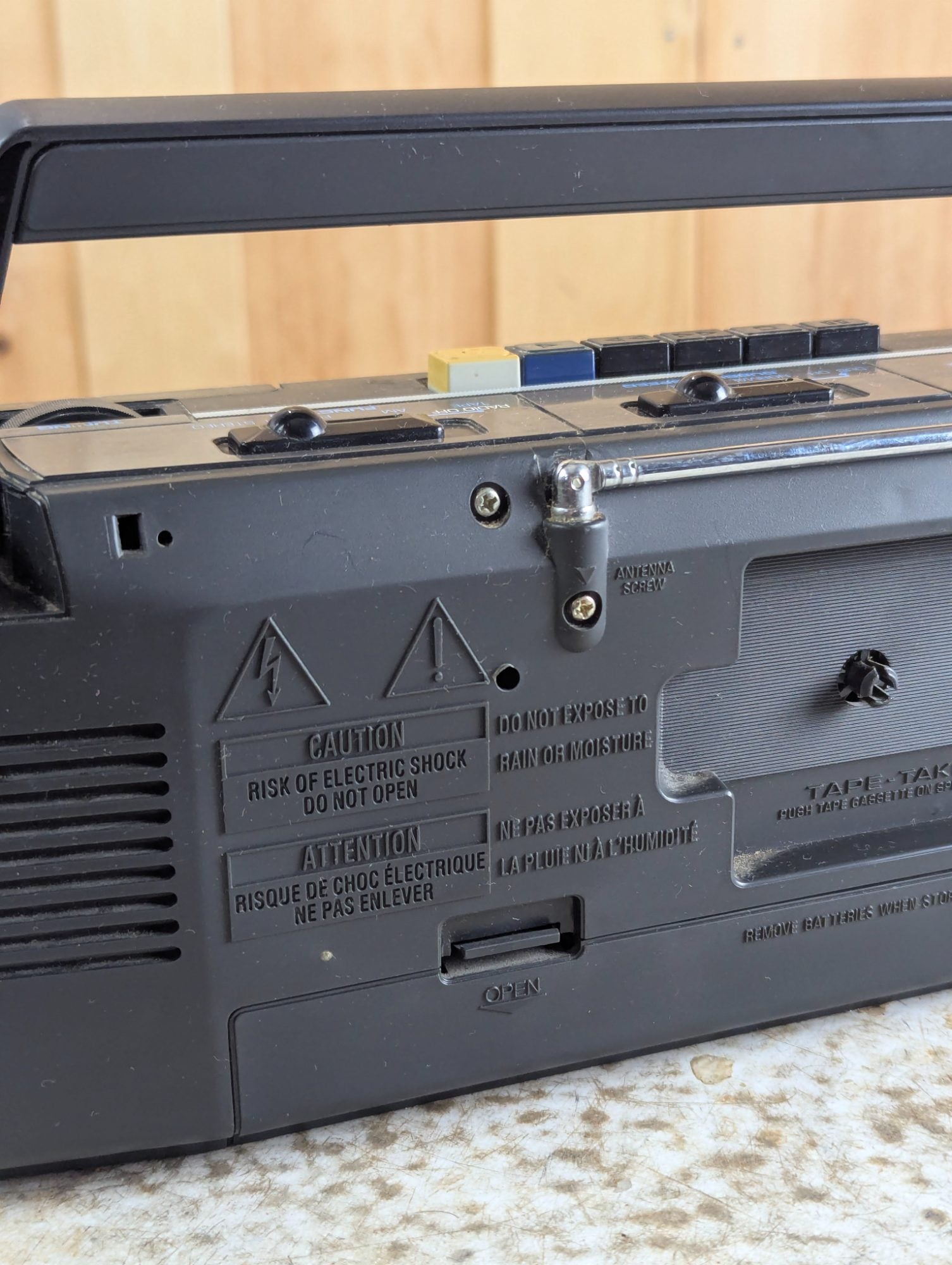 1980s General Electric AM/FM Stereo Dual Cassette Boombox Model 3-5632 - Tested Working