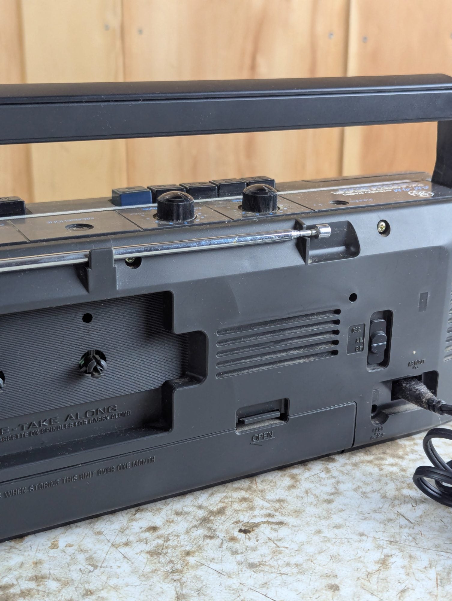 1980s General Electric AM/FM Stereo Dual Cassette Boombox Model 3-5632 - Tested Working
