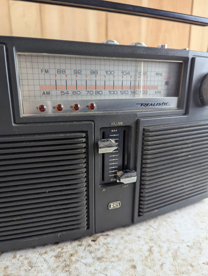 1970s Realistic Concertmate 8 Portable AM/FM Stereo Radio and 8-Track Player - Tested Working