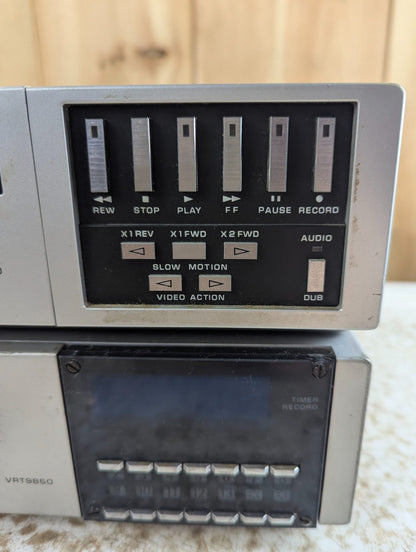 Vintage Zenith Portable Betamax Video Player with Tuner/Timer Dock VR9800 and VRT9850 - Tested Working
