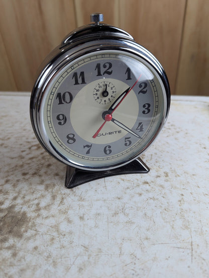 Acurite Vintage-style Wind-Up Bedside Alarm Clock -Tested Working