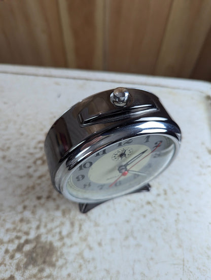 Acurite Vintage-style Wind-Up Bedside Alarm Clock -Tested Working
