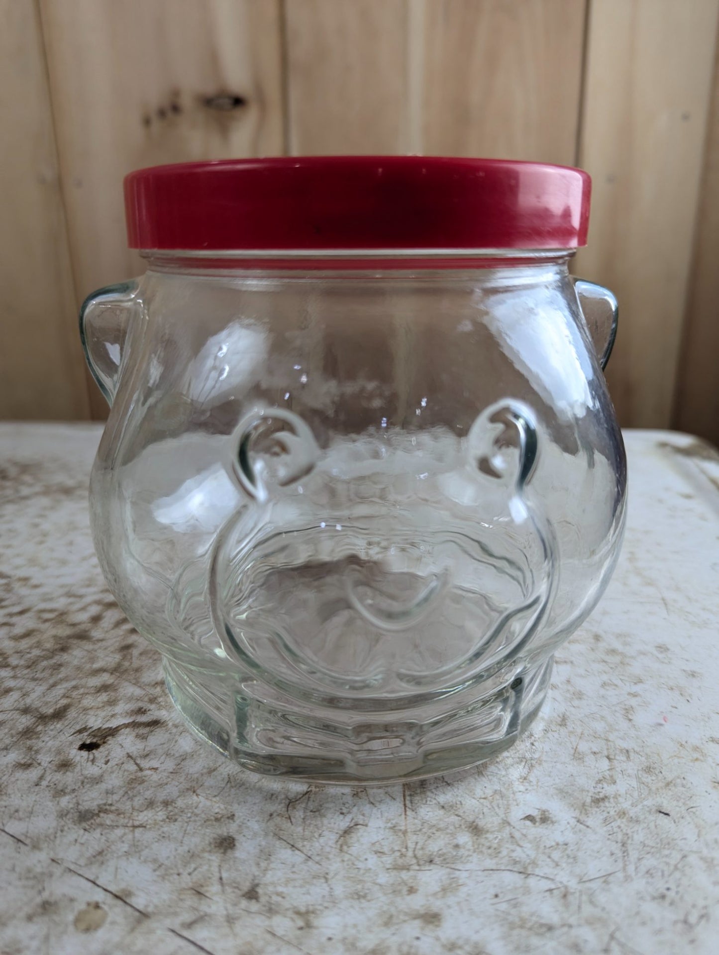 1989 Kraft Peanut Butter Teddy Bear Head Jar with Lid