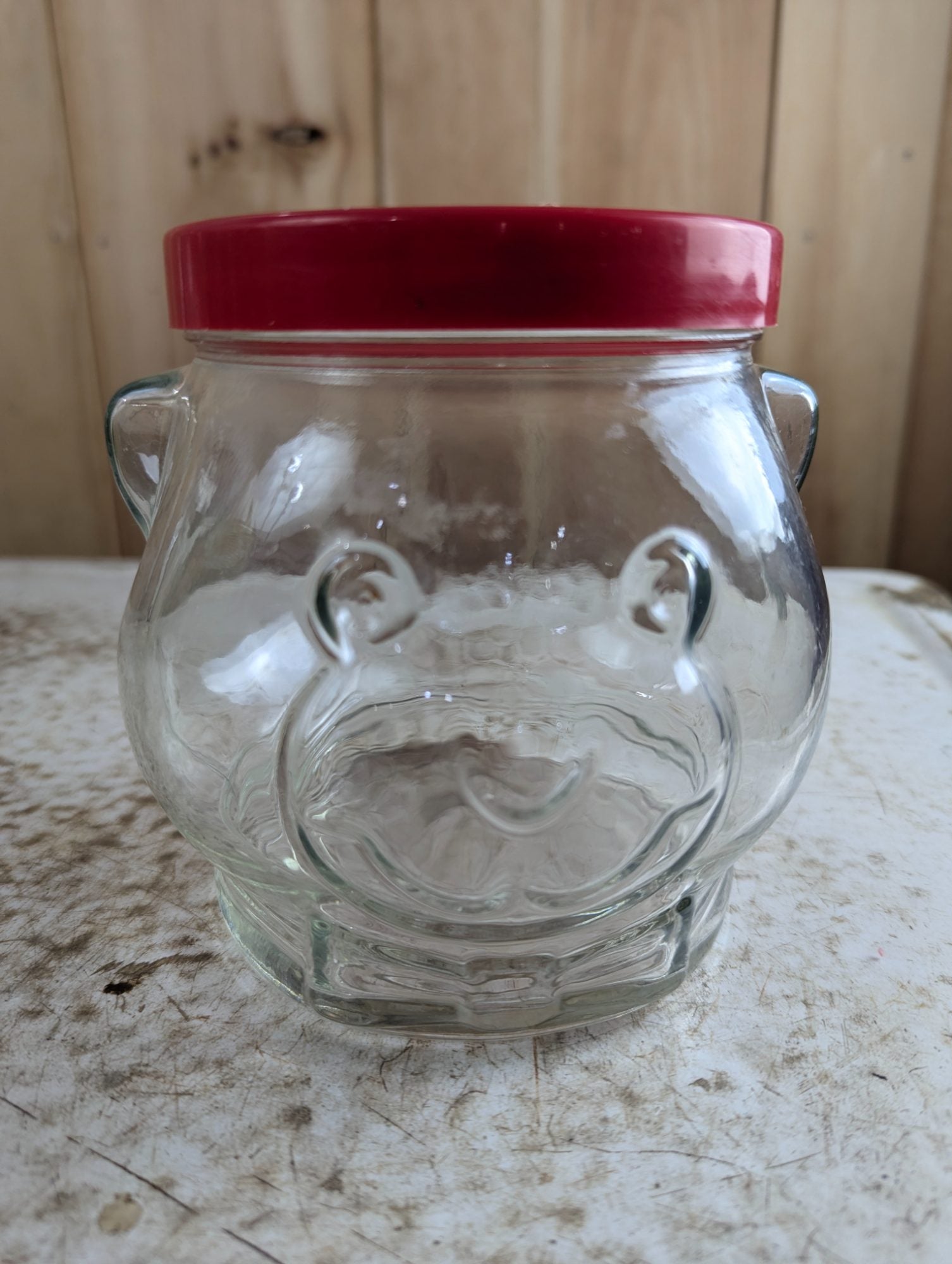 1989 Kraft Peanut Butter Teddy Bear Head Jar with Lid