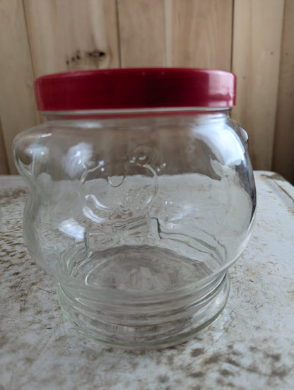 1989 Kraft Peanut Butter Teddy Bear Head Jar with Lid
