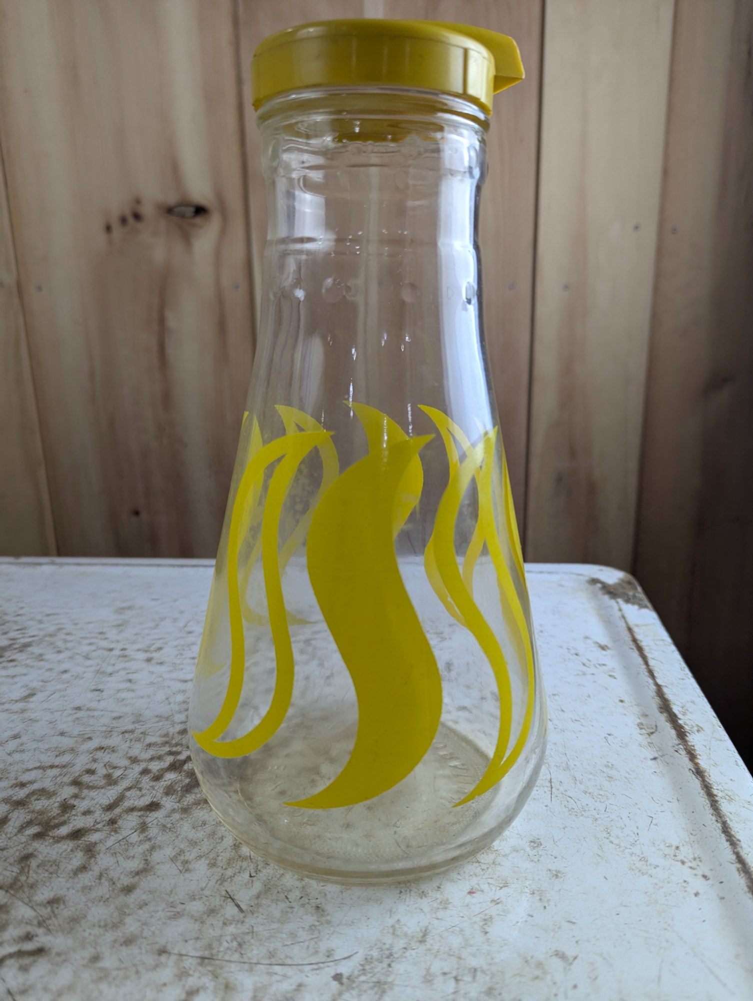 Vintage Mid-Century E-Z Por Glass Pitcher with Lid
