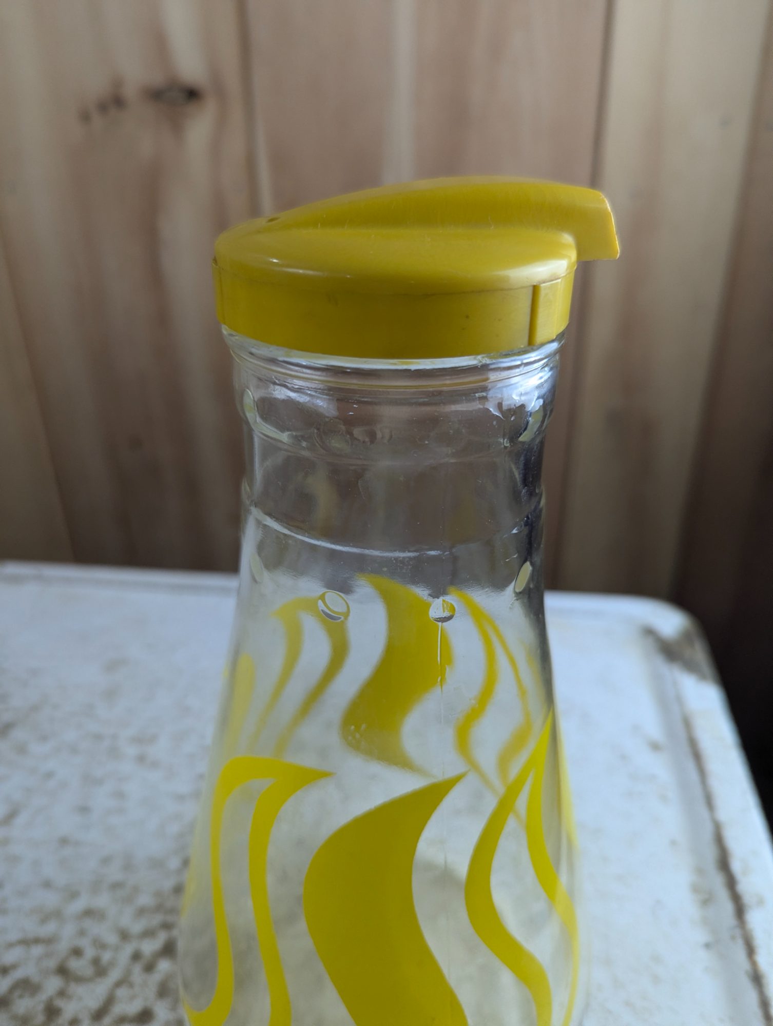 Vintage Mid-Century E-Z Por Glass Pitcher with Lid