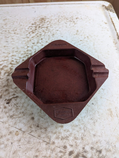 Vintage Union Carbide Red Bakelite Ashtray