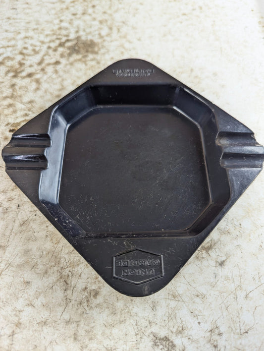 Vintage Union Carbide Black Bakelite Ashtray