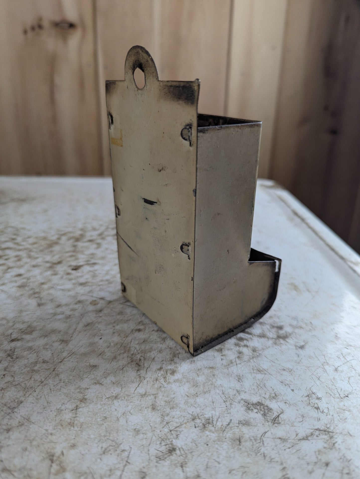 Vintage Metal Match Holder Box