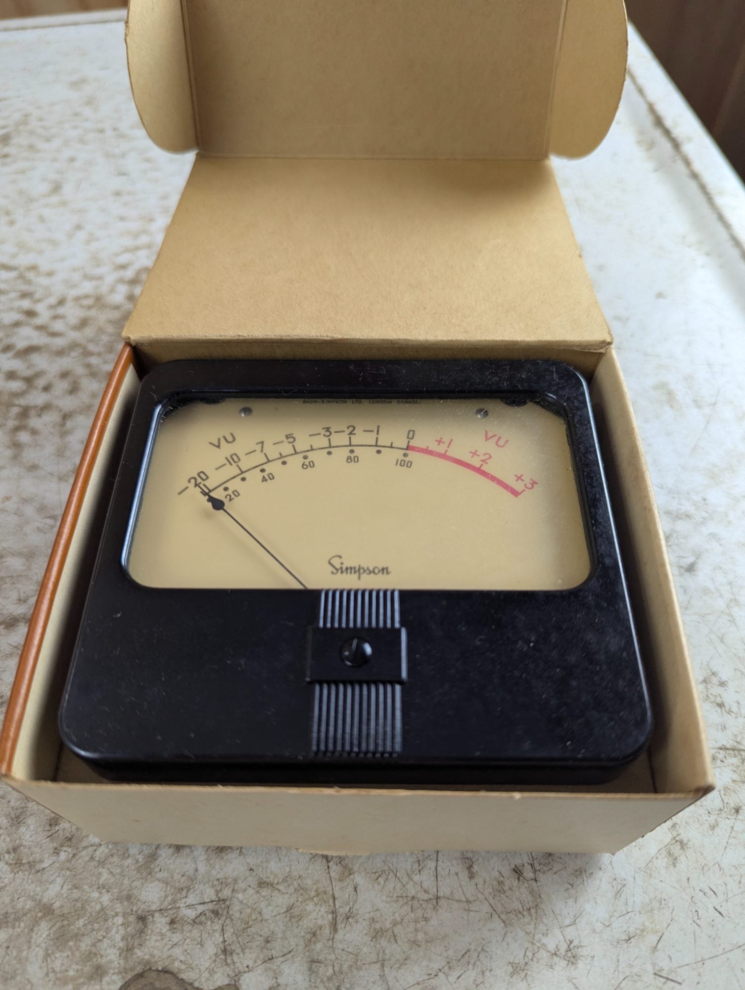 Vintage Simpson Analog VU Volume Unit Meter in Box