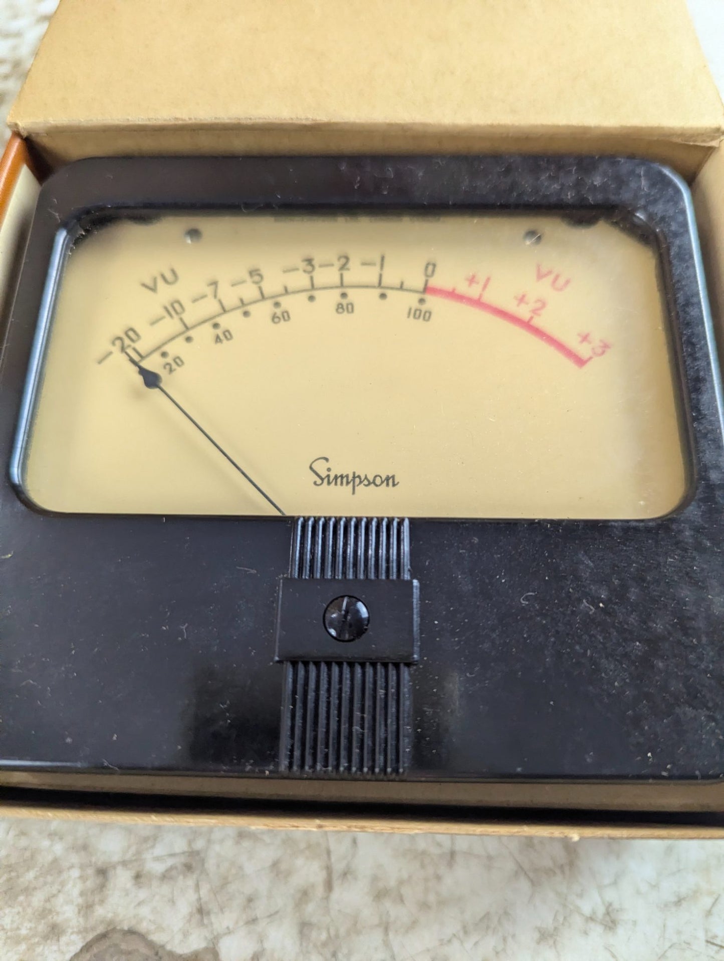 Vintage Simpson Analog VU Volume Unit Meter in Box