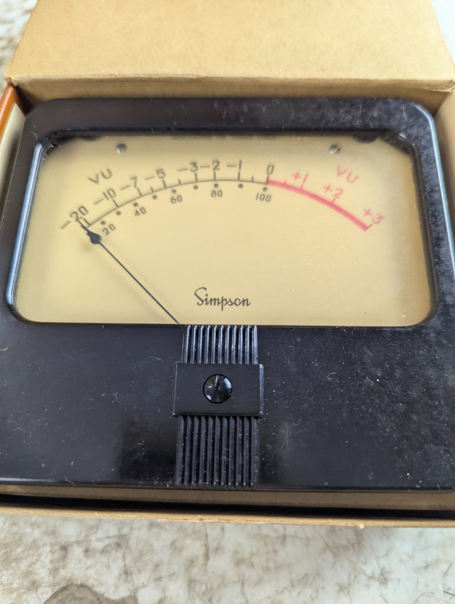 Vintage Simpson Analog VU Volume Unit Meter in Box