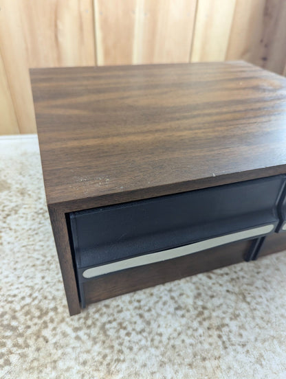 1980s Faux Woodgrain VHS Storage 24 Tape Capacity