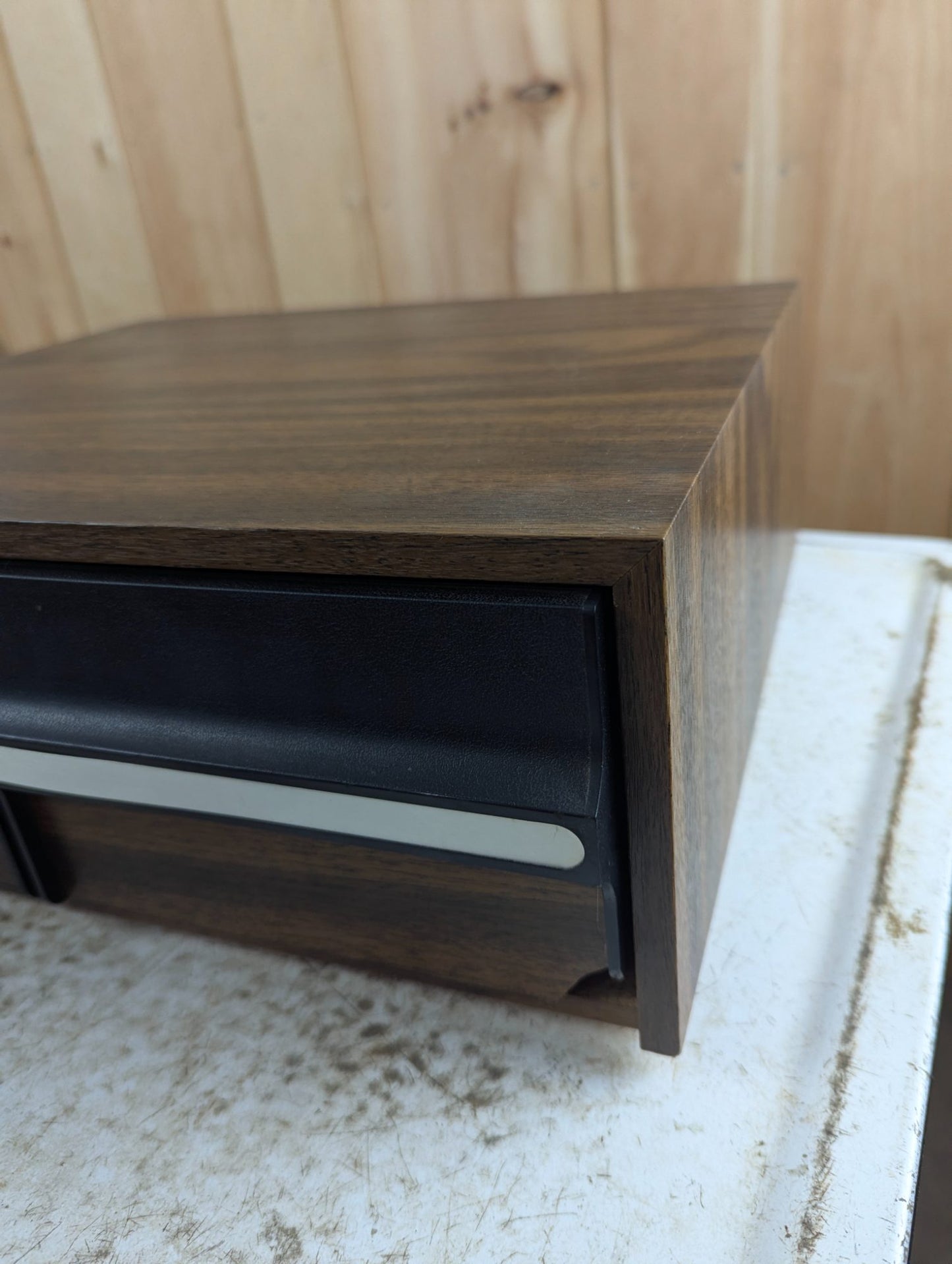 1980s Faux Woodgrain VHS Storage 24 Tape Capacity