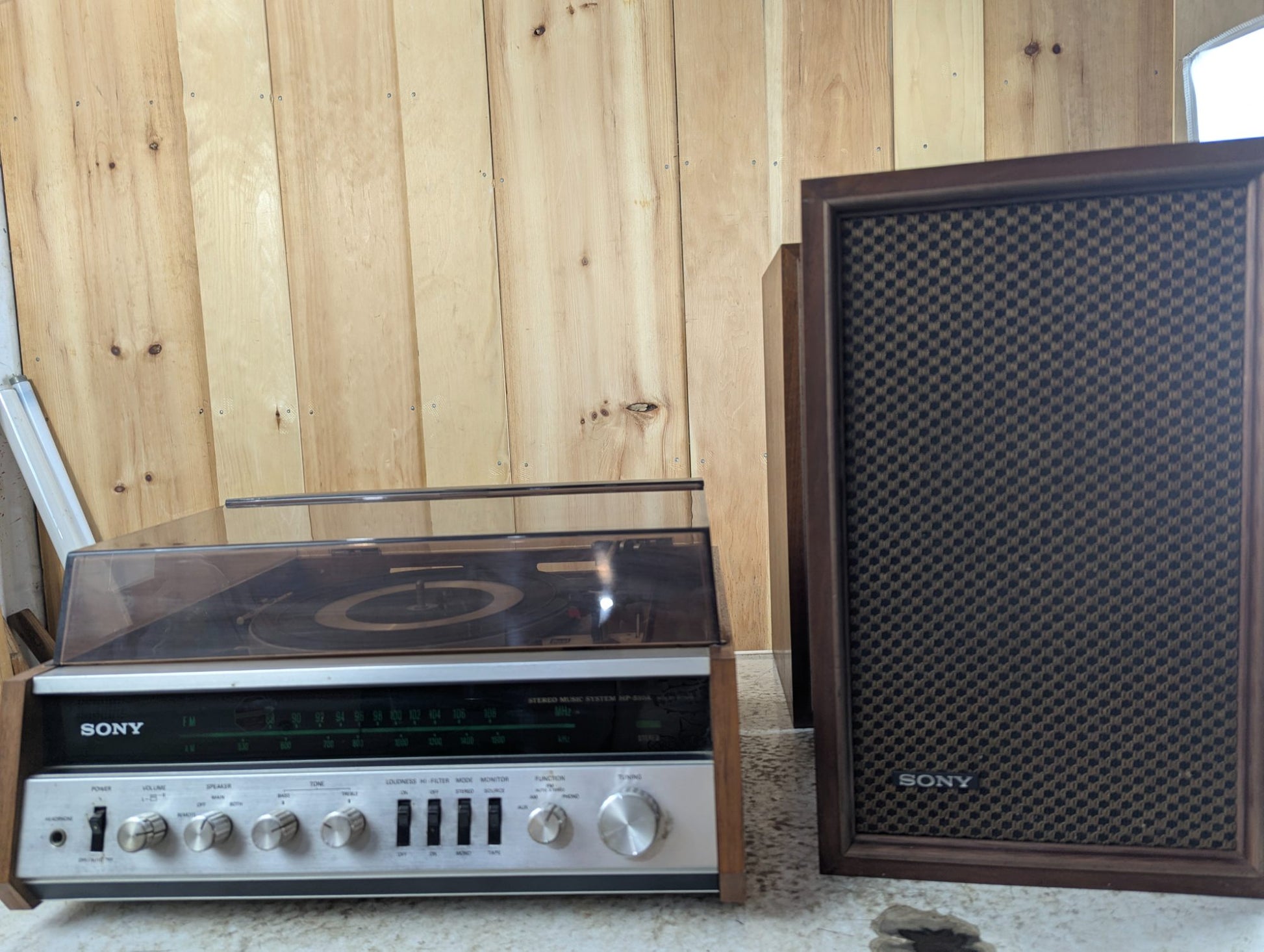 1970s Sony HP-510A Stereo Music System with Dual 1211 Turntable and Original Speakers - Tested Working