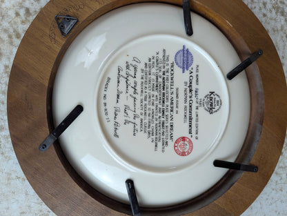 'A Couple's Commitment' Norman Rockwell Framed Knowles Collector Plate - view 3