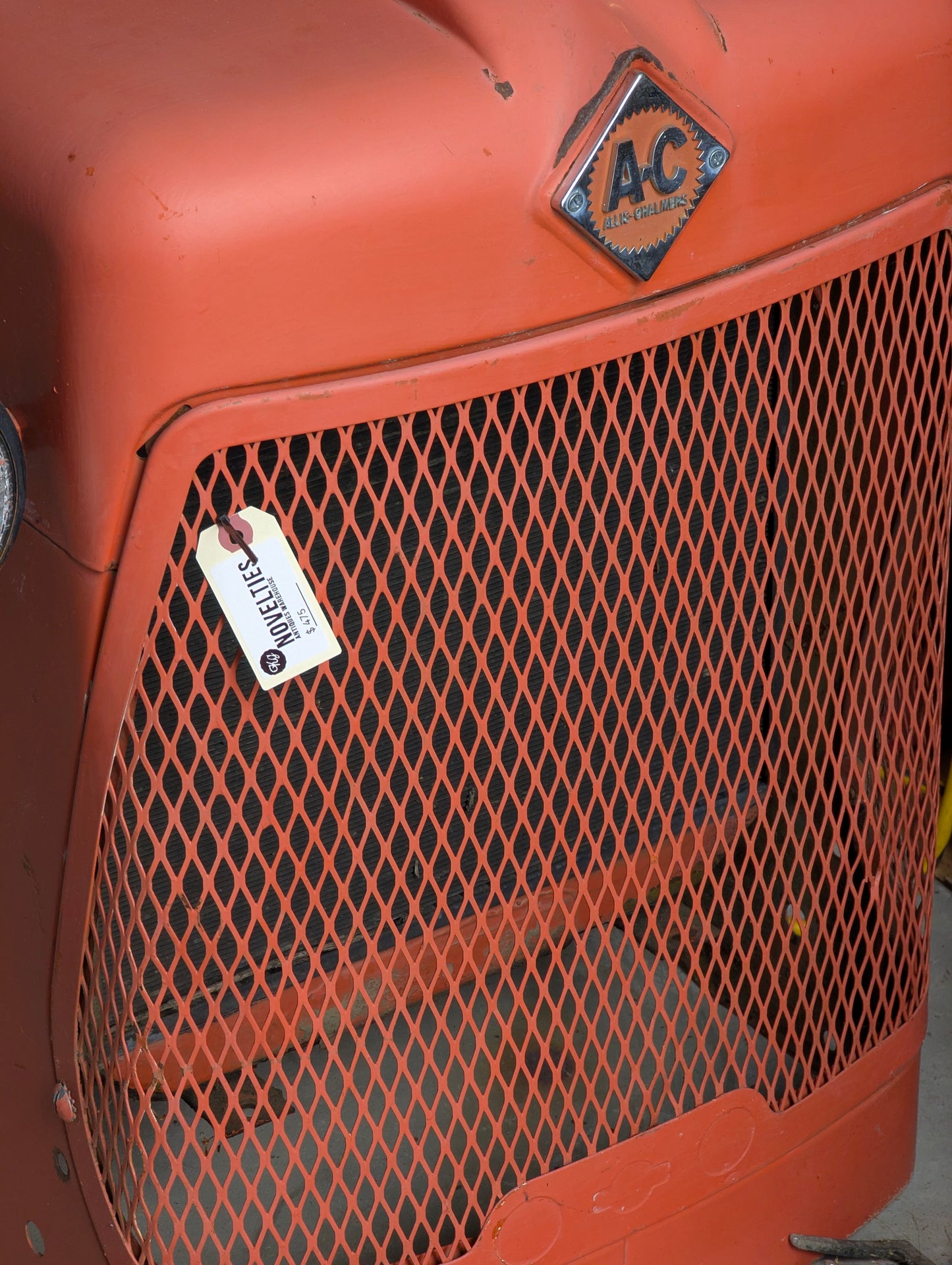 Allis-Chalmers Tractor Hood with Headlights and Grill - view 2