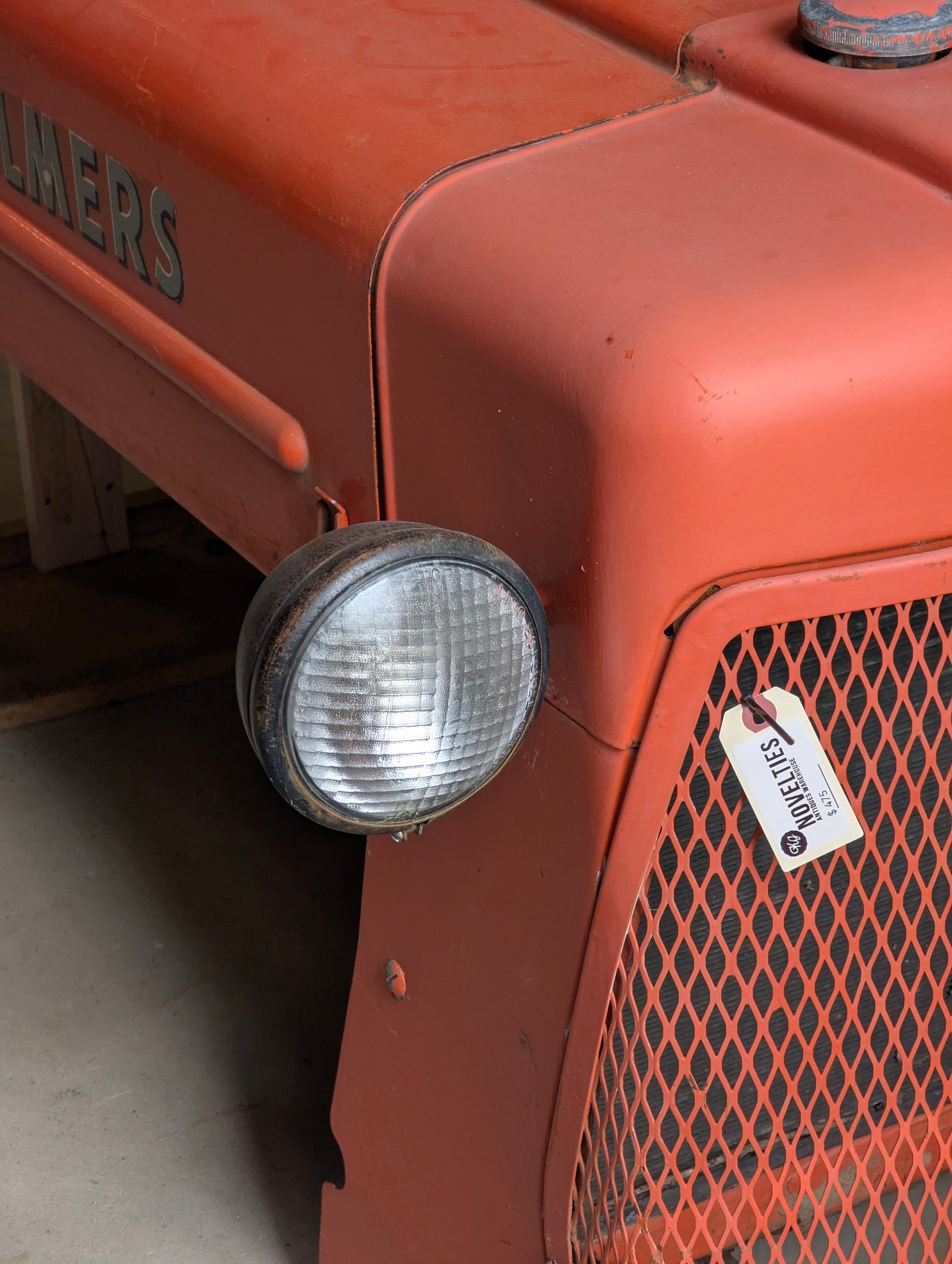 Allis-Chalmers Tractor Hood with Headlights and Grill - view 3