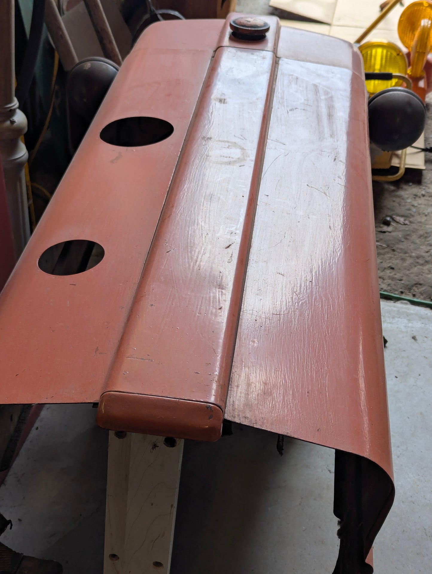 Allis-Chalmers Tractor Hood with Headlights and Grill - view 5