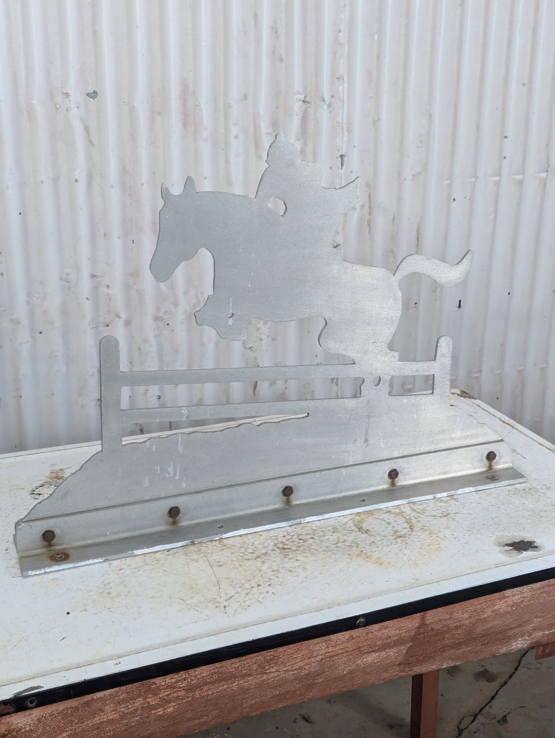 Aluminum Horse Sign - view 3