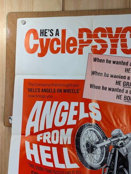 Angels from Hell (1968) Original Folded One Sheet Movie Poster - view 4